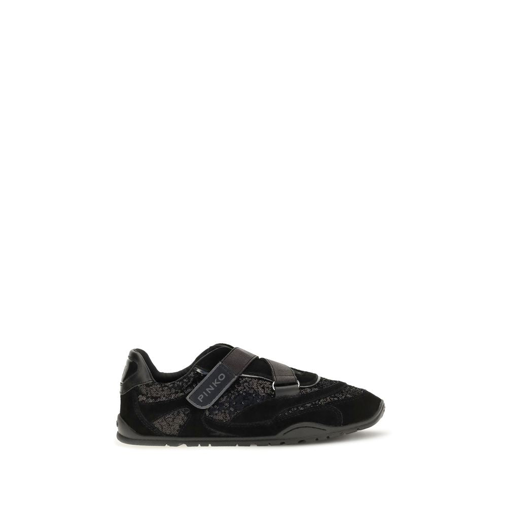Yulia Black Suede Athletic Sneakers