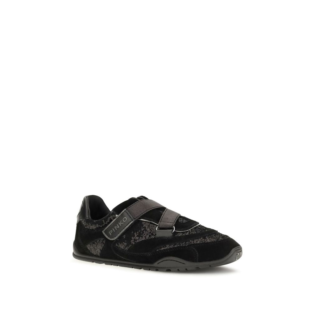 Yulia Black Suede Athletic Sneakers