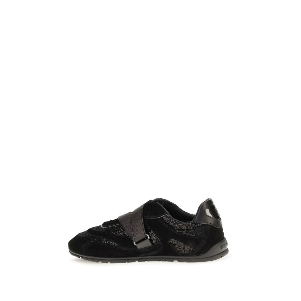 Yulia Black Suede Athletic Sneakers