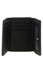 Black Saffiano Small Frame Tri-Fold Wallet