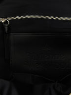 Medium Black Cotton George Backpack