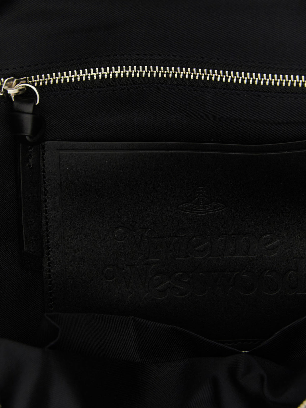 Medium Black Cotton George Backpack