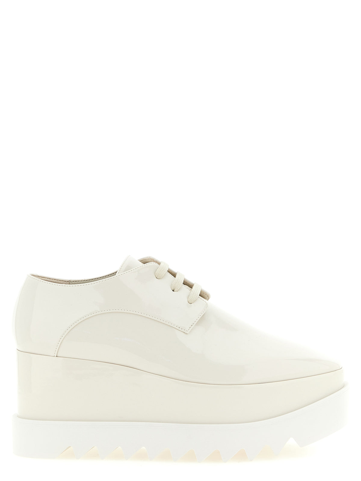 Monochrome Elyse White Polyurethane Wedge Sandals