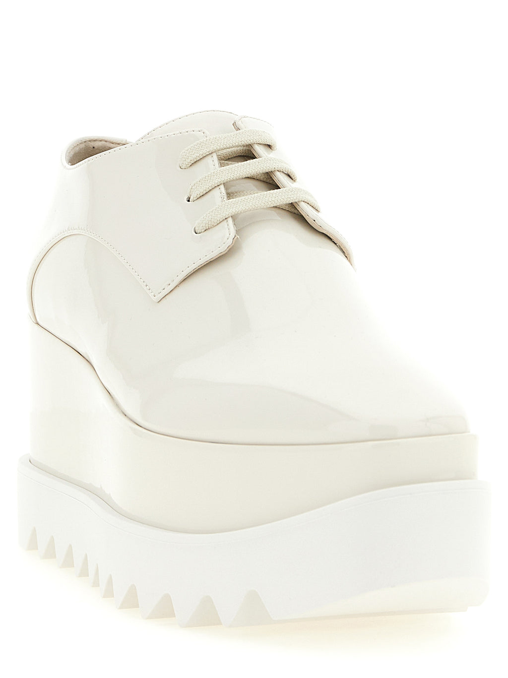 Monochrome Elyse White Polyurethane Wedge Sandals