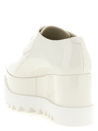 Monochrome Elyse White Polyurethane Wedge Sandals