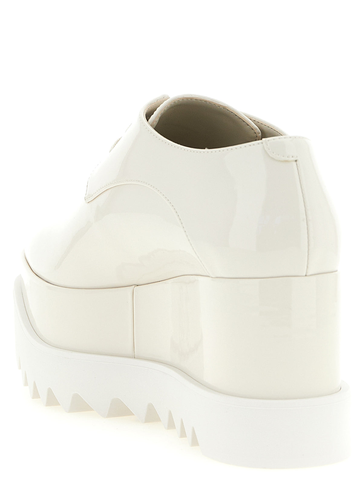 Monochrome Elyse White Polyurethane Wedge Sandals