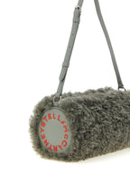 Gray Teddy-Texture Polyester Clutch