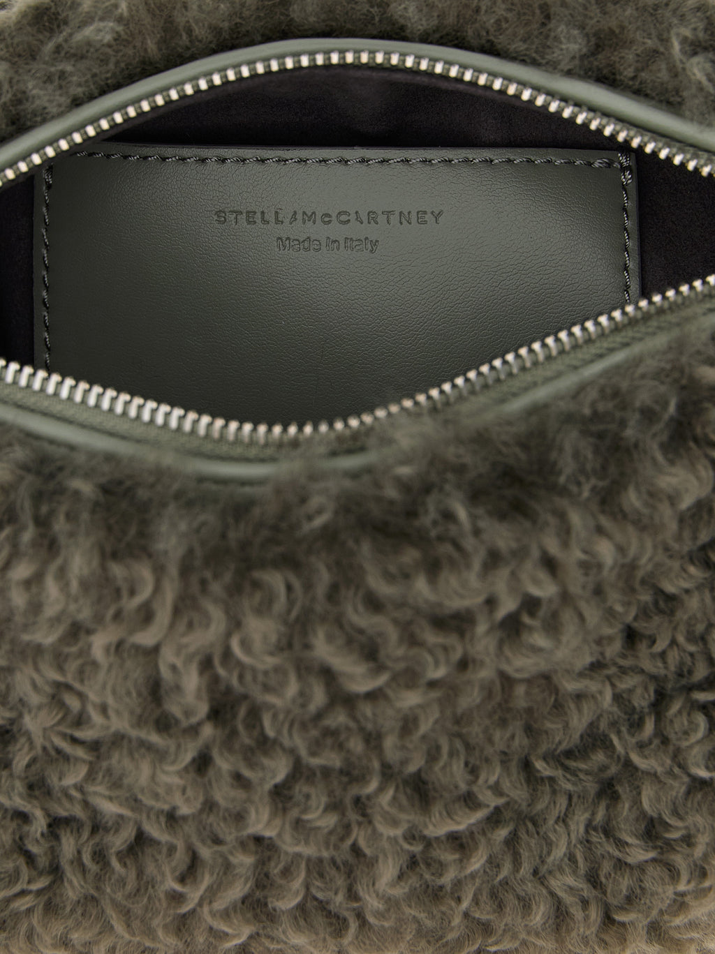 Gray Teddy-Texture Polyester Clutch