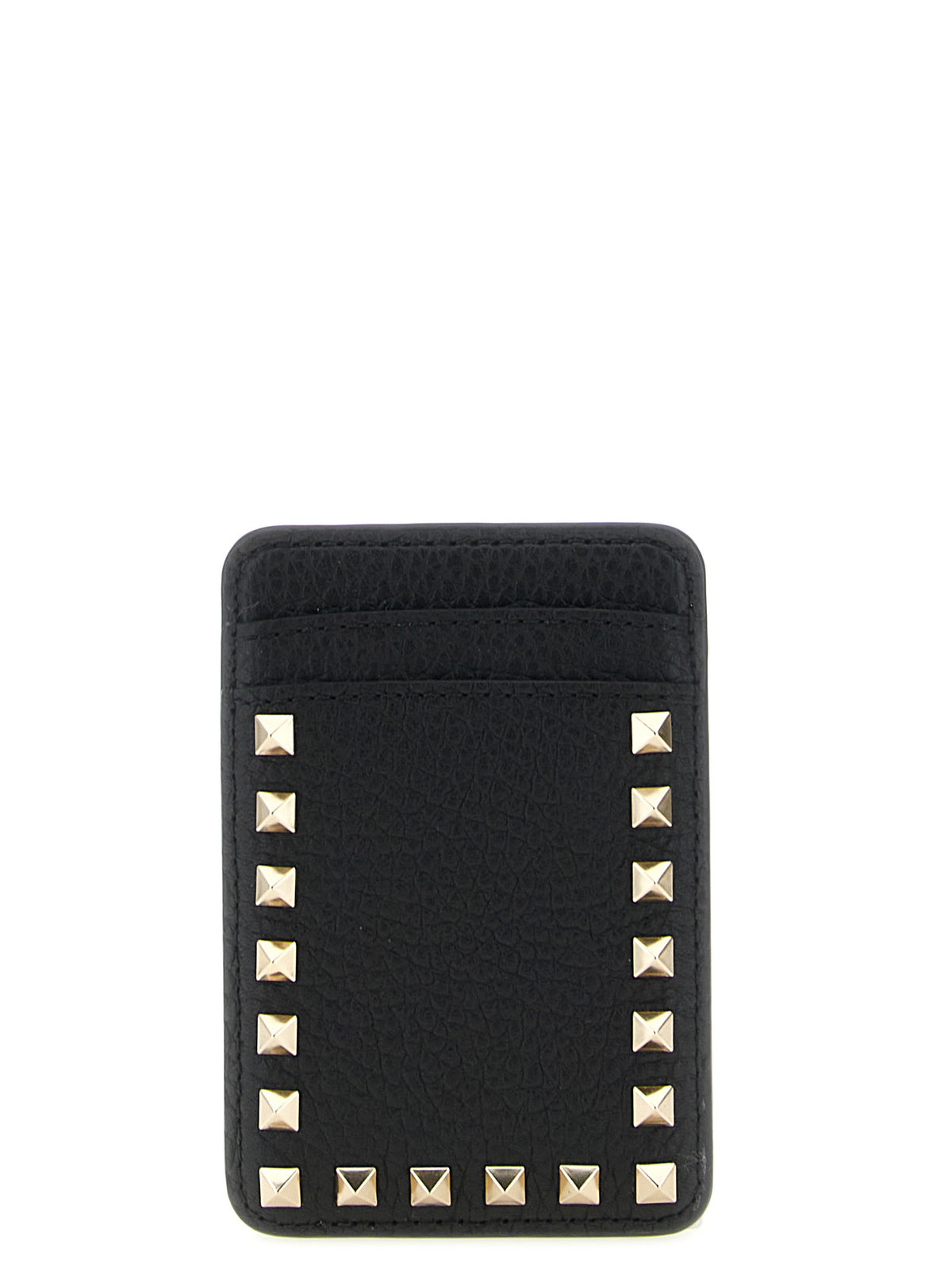 Black Calfskin Magnetic Card Holder
