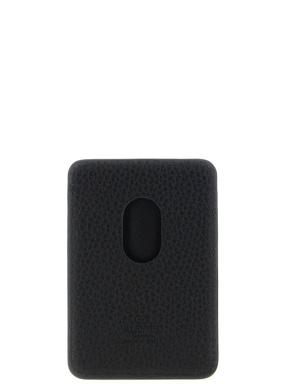 Black Calfskin Magnetic Card Holder