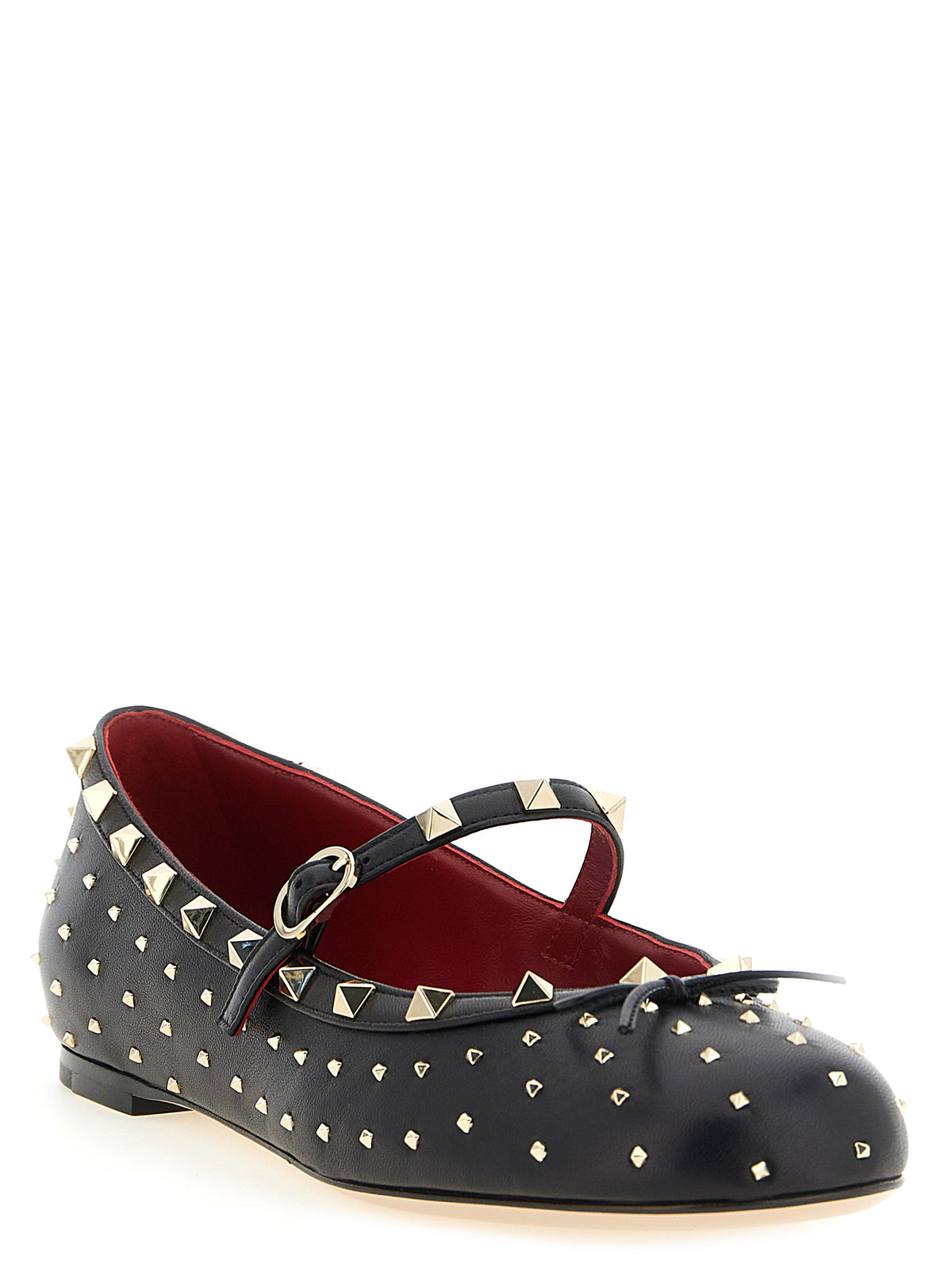 Lambskin Rockstud Ballet Flats