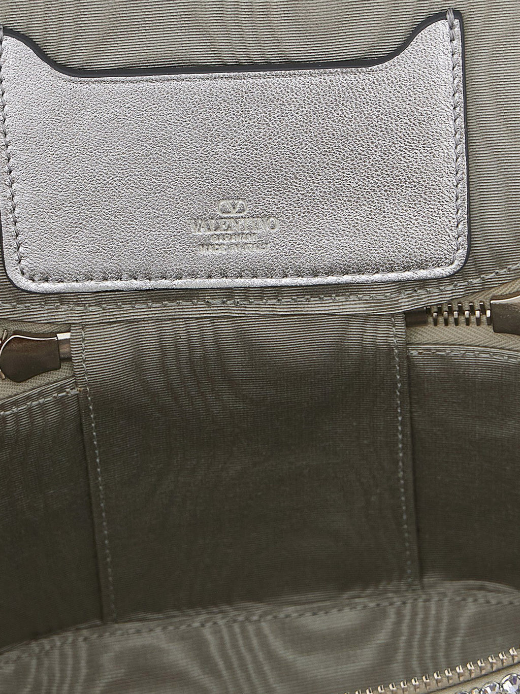 Silver Viscose Vanity Mini Handbag