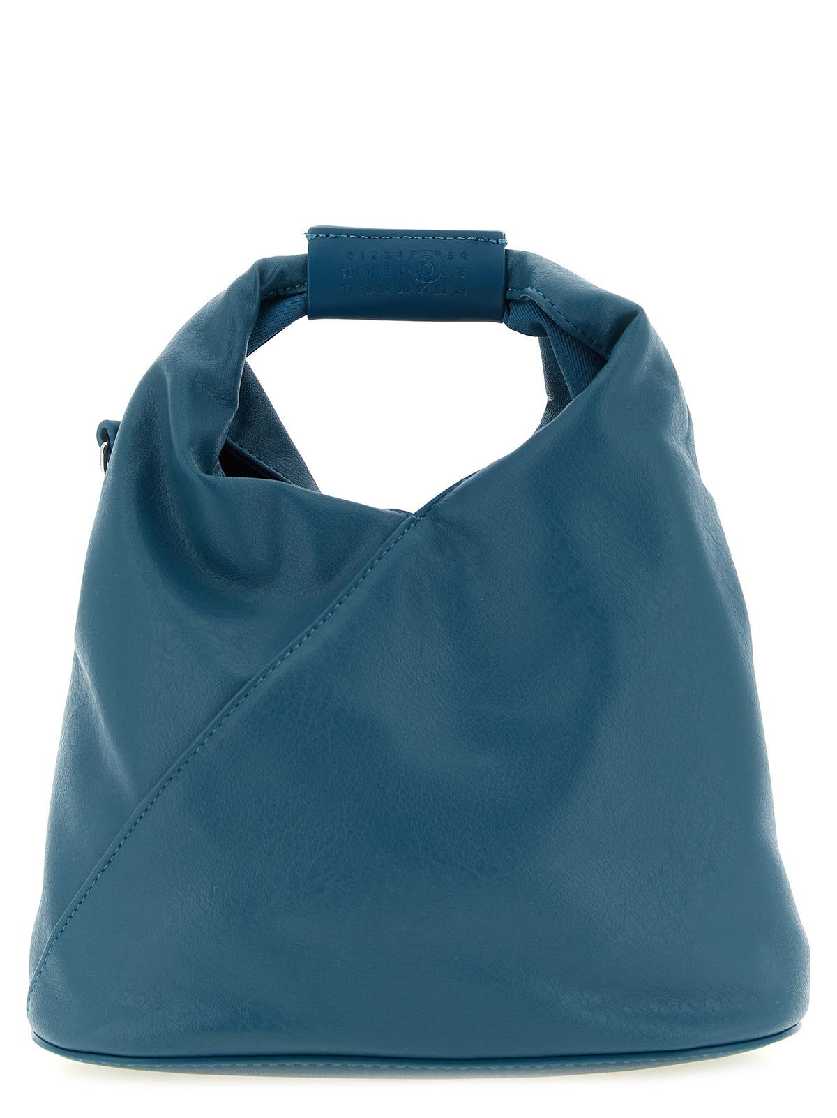 Petrol Green Polyurethane Origami Triangular Crossbody Bag