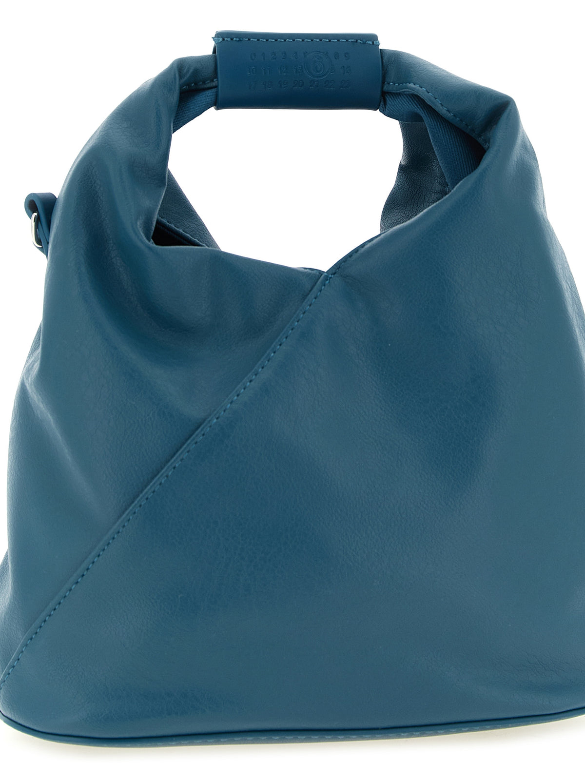 Petrol Green Polyurethane Origami Triangular Crossbody Bag