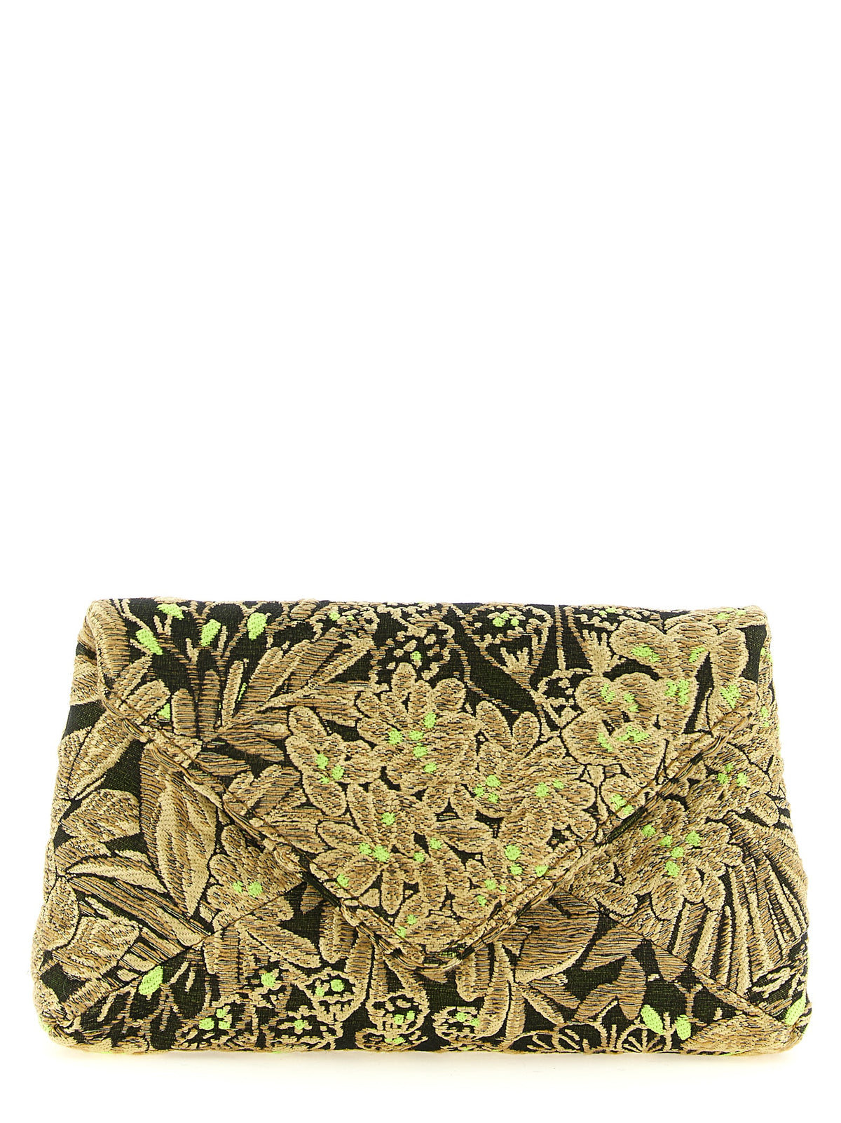 Floral Jacquard Envelope Clutch