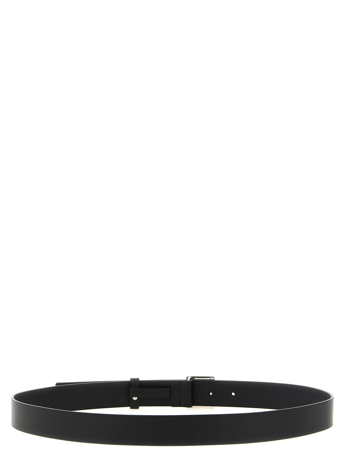 Black Calfskin Belt with FF Square Buckle