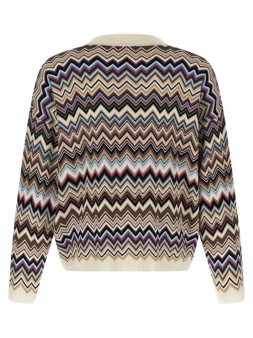 Oversized Multicolor Viscose Cardigan
