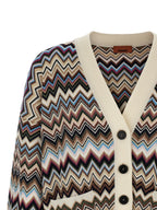 Oversized Multicolor Viscose Cardigan
