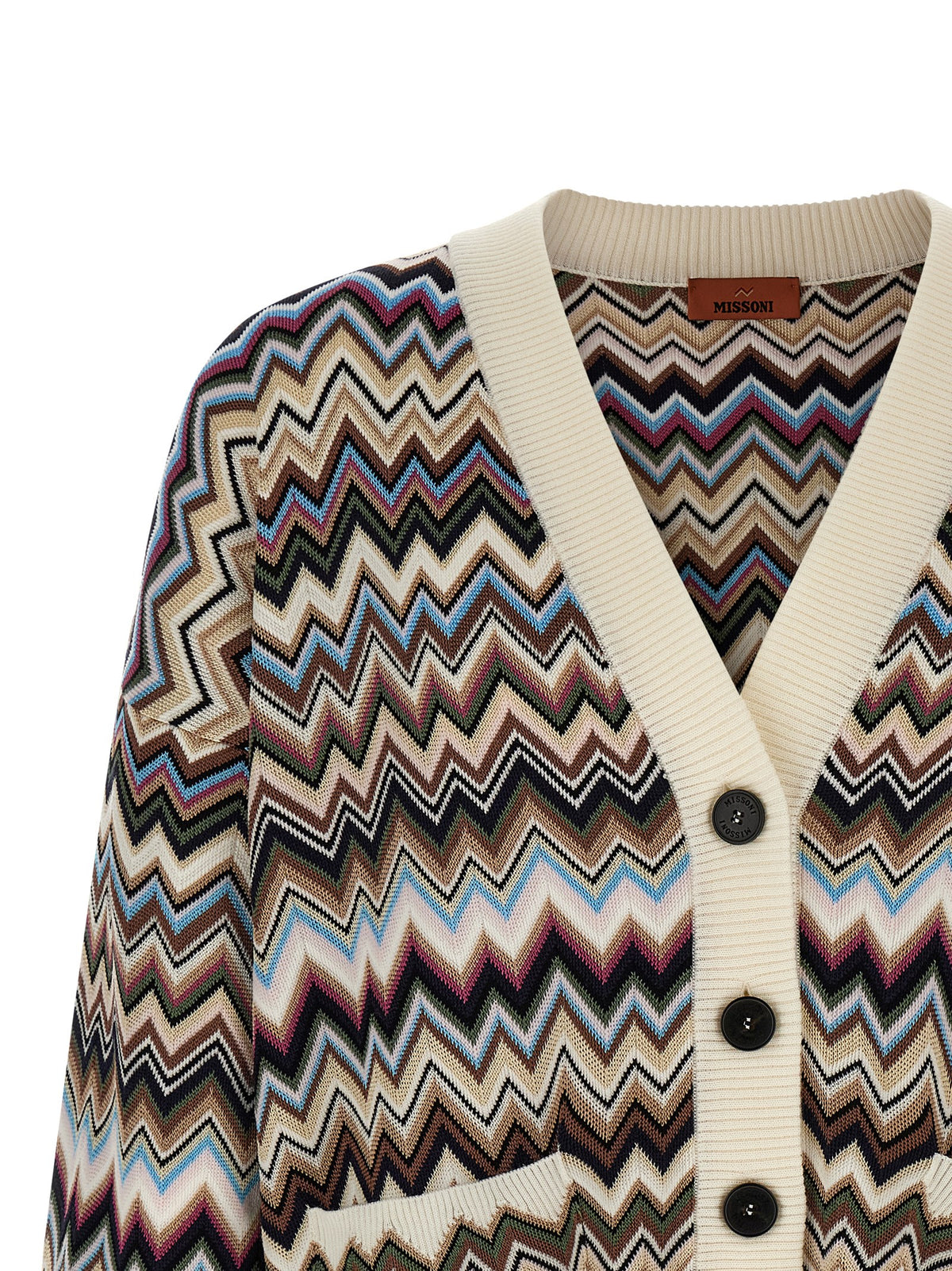 Oversized Multicolor Viscose Cardigan