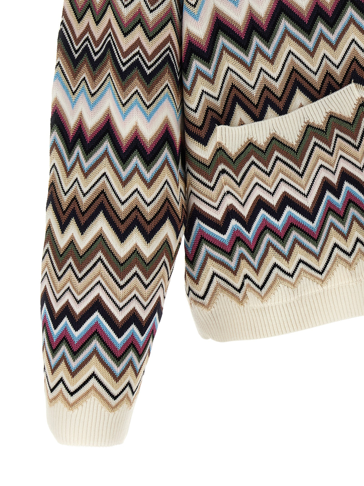 Oversized Multicolor Viscose Cardigan