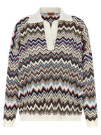 Oversized Multicolor Zigzag Viscose Polo