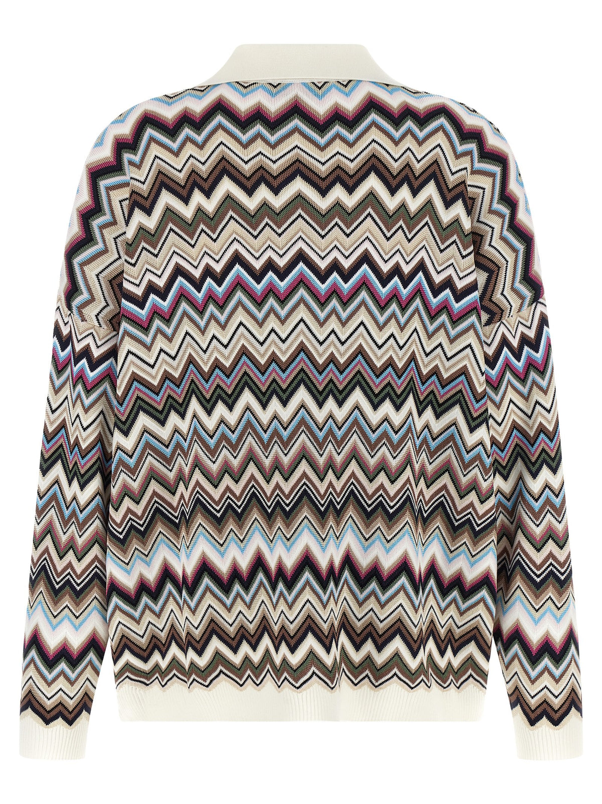 Oversized Multicolor Zigzag Viscose Polo