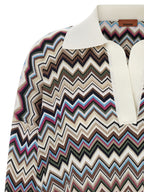 Oversized Multicolor Zigzag Viscose Polo