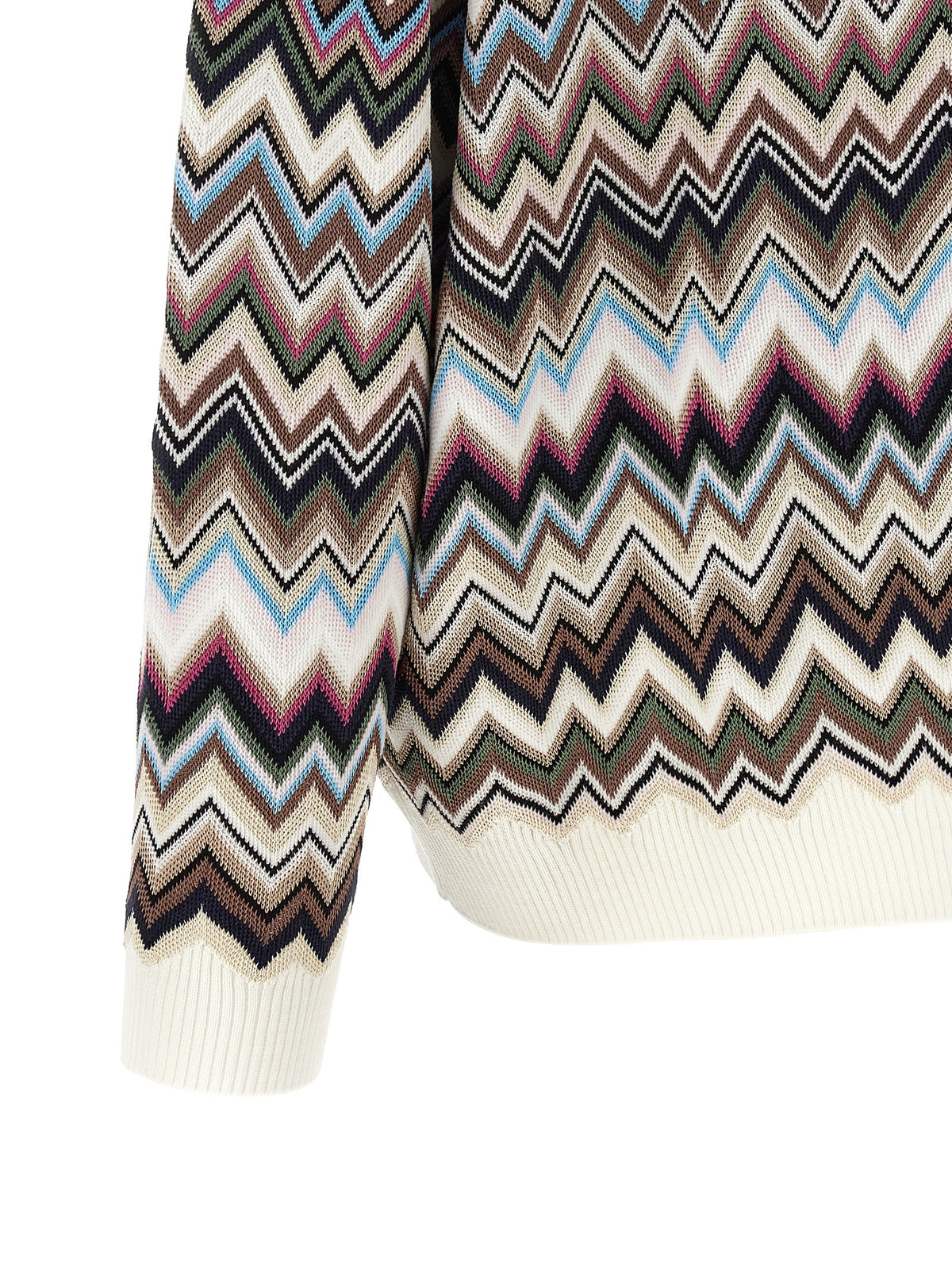 Oversized Multicolor Zigzag Viscose Polo