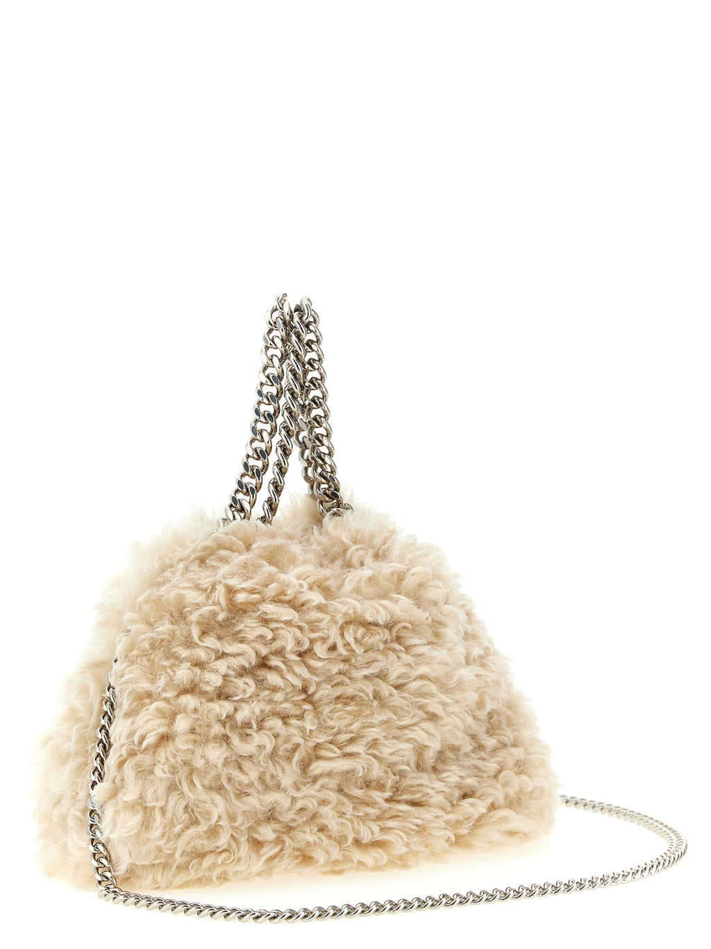 Beige Polyester Mini Falabella Handbag