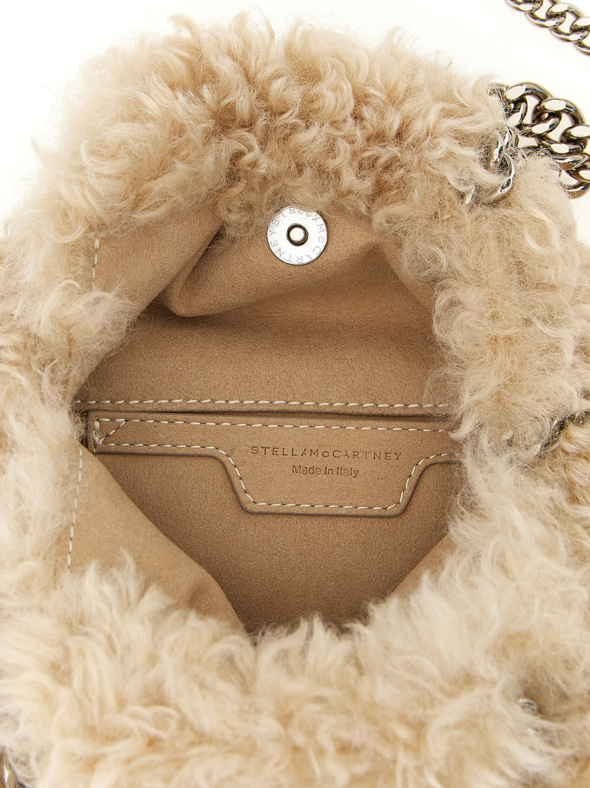 Beige Polyester Mini Falabella Handbag