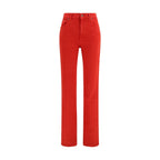 Cotton Denim Slim Cigarette-Leg Jeans