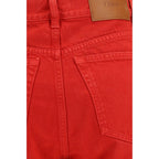 Cotton Denim Slim Cigarette-Leg Jeans