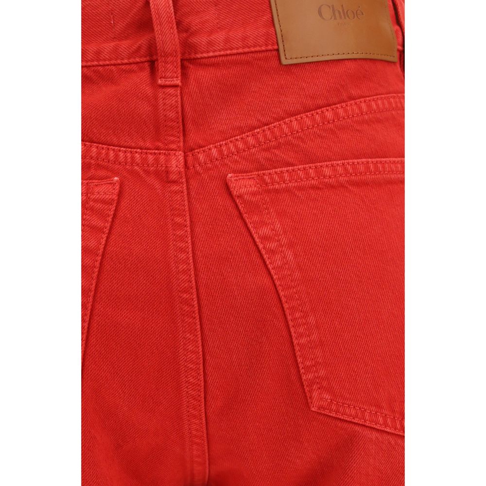 Cotton Denim Slim Cigarette-Leg Jeans