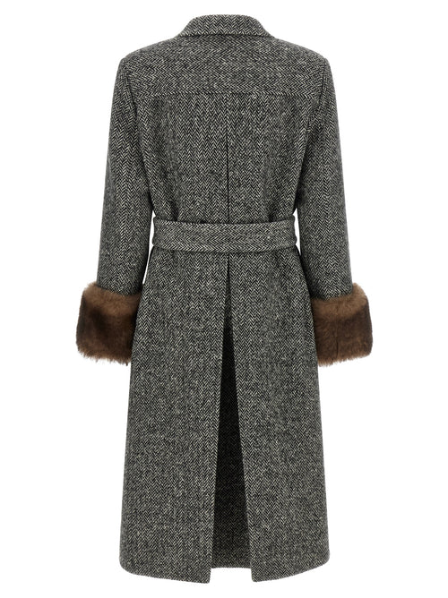 Mossi Bicolor Virgin Wool Coat