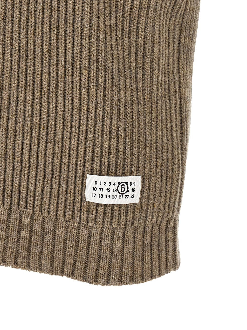 Beige Wool Sleeveless Vest