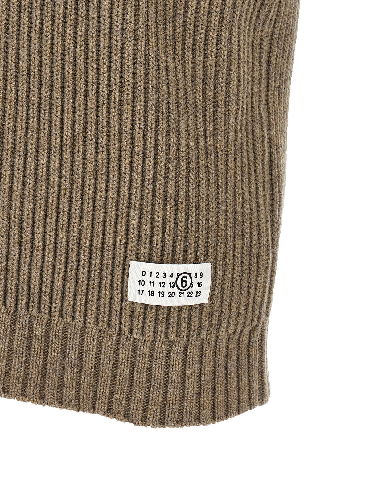 Beige Wool Sleeveless Vest