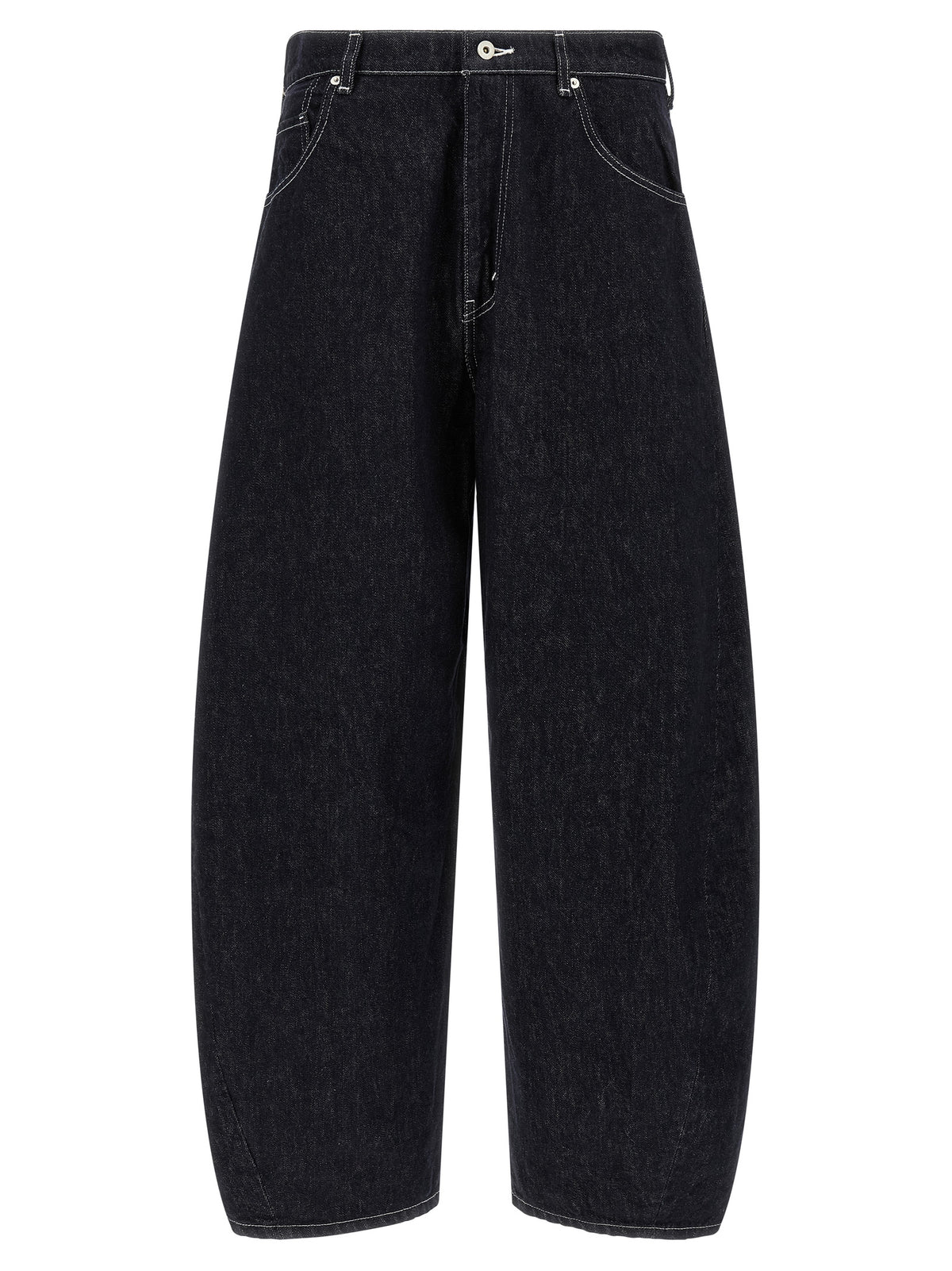 Cotton Wide Balloon Denim Jeans