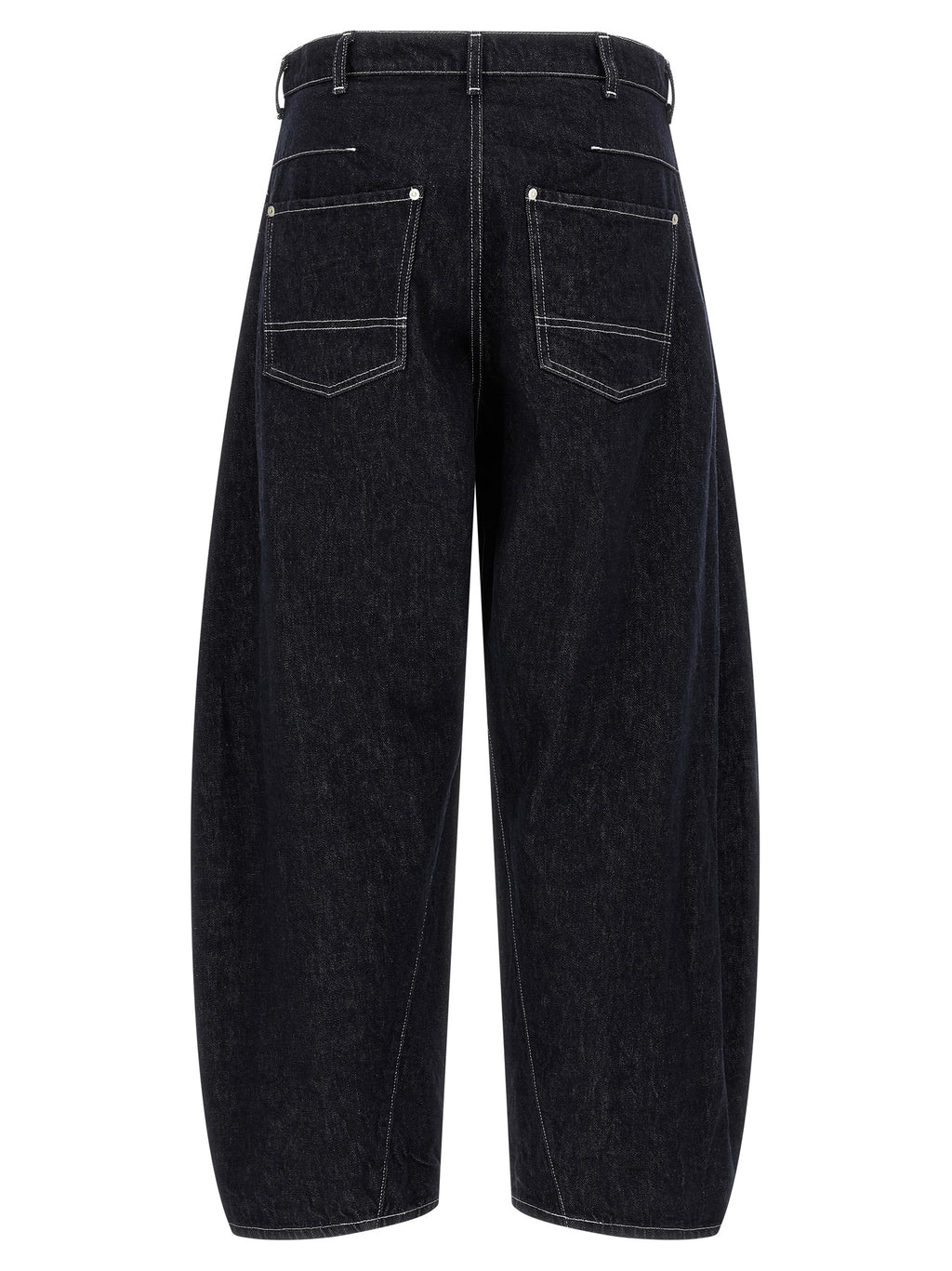 Cotton Wide Balloon Denim Jeans