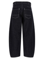Cotton Wide Balloon Denim Jeans