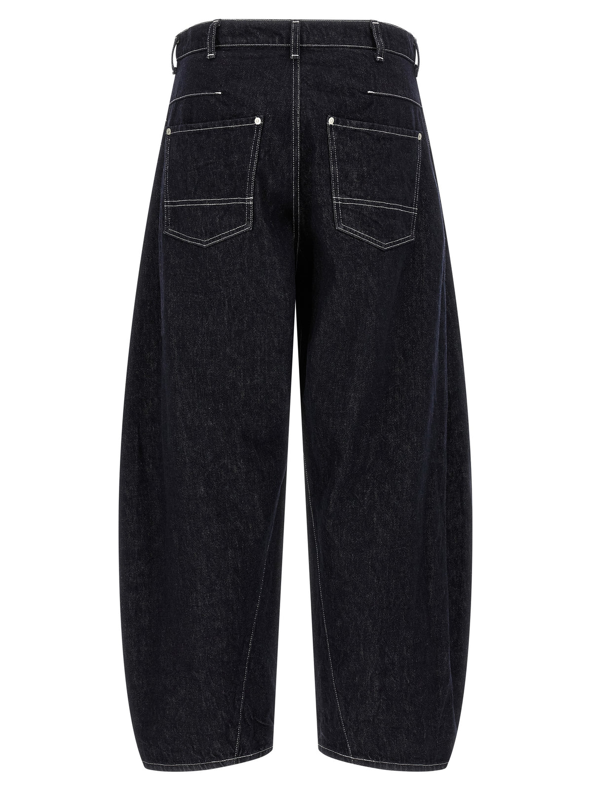 Cotton Wide Balloon Denim Jeans