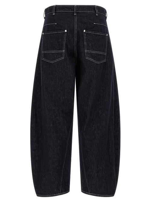 Cotton Wide Balloon Denim Jeans