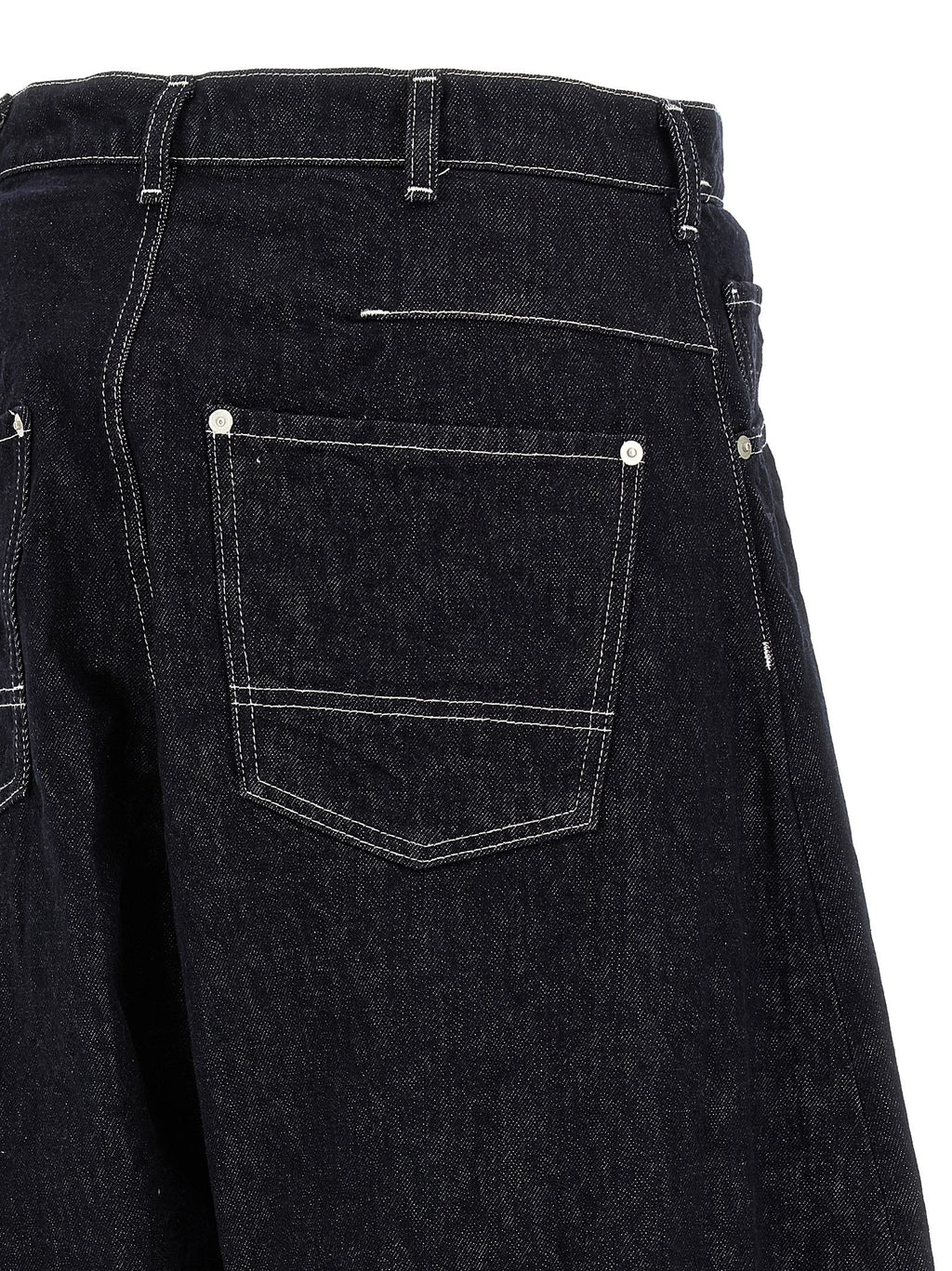 Cotton Wide Balloon Denim Jeans