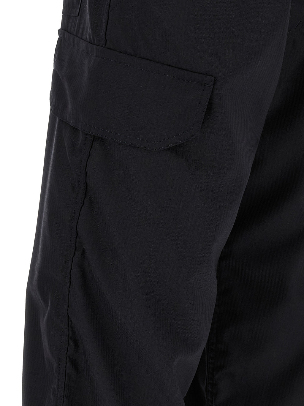 Pinstriped Blue Wool-Blend Cargo Trousers