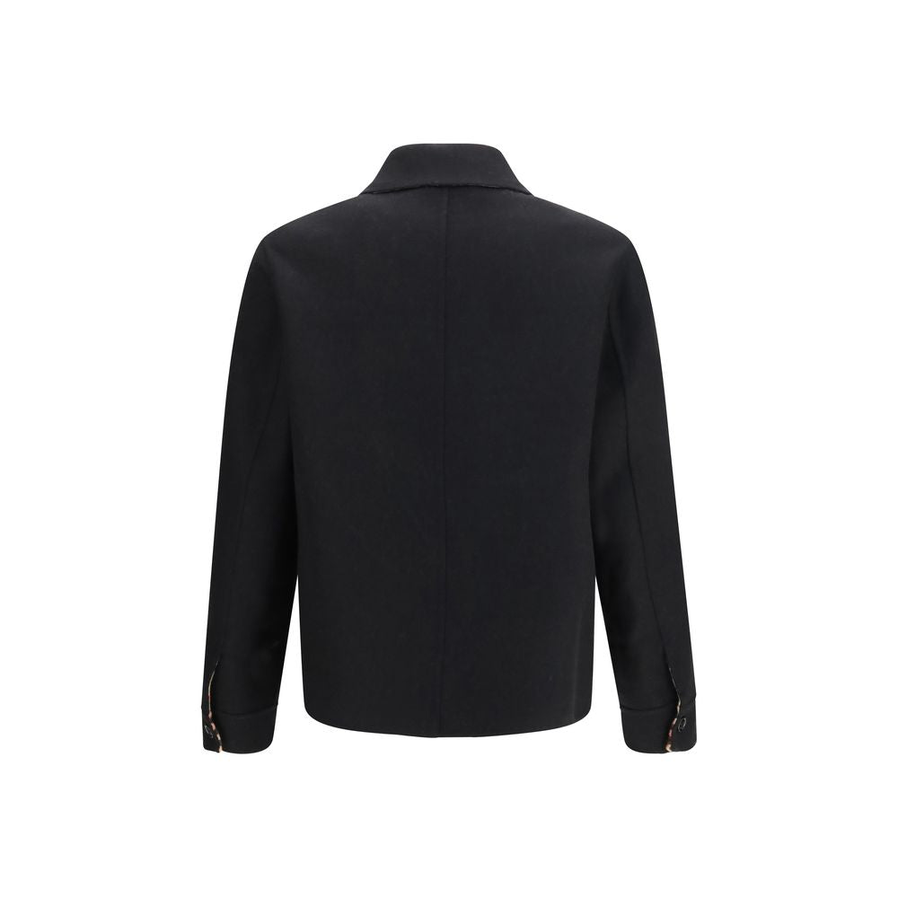 Double-Face Merino Wool Herringbone Jacket