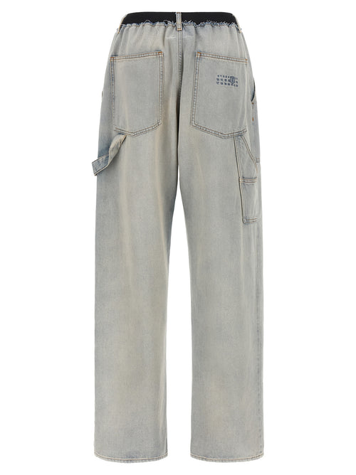 Light Blue Cotton Relaxed Fit Jeans