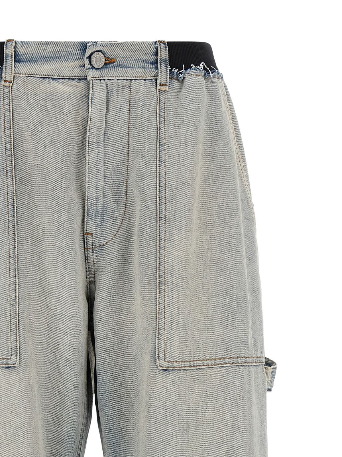 Light Blue Cotton Relaxed Fit Jeans