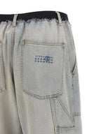 Light Blue Cotton Relaxed Fit Jeans