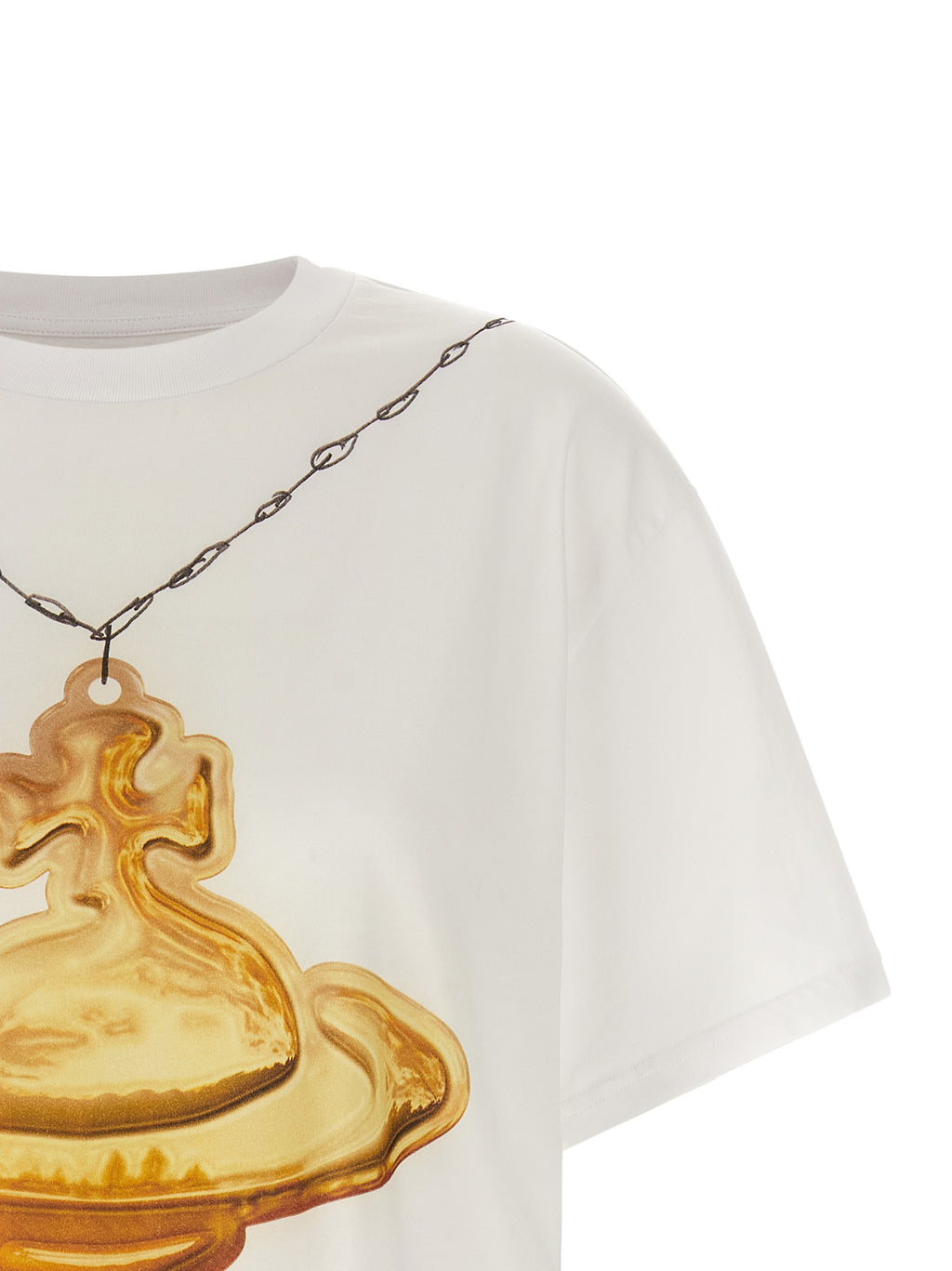 White Cotton Gold Orb Classic T-Shirt