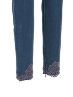 Blue High‑Waisted Cotton Denim Jeans