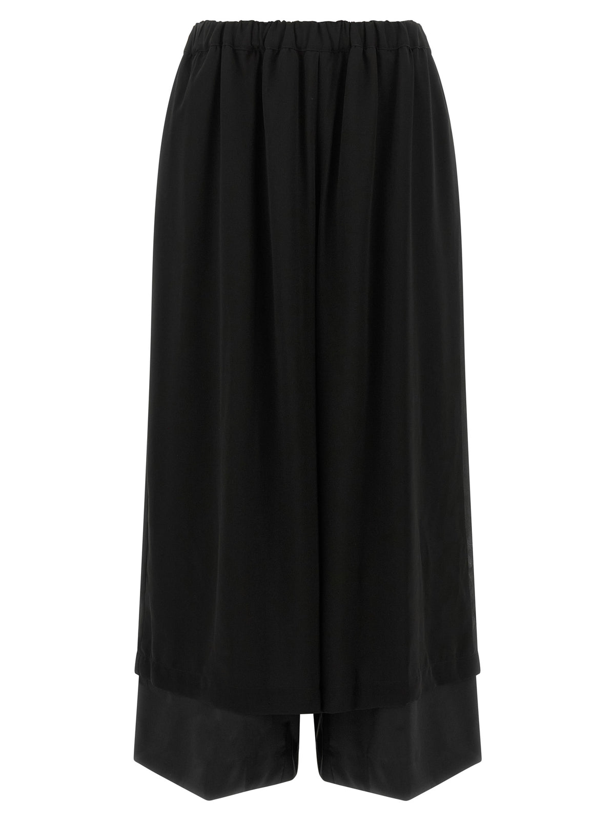 Fluid Black Wool Trousers